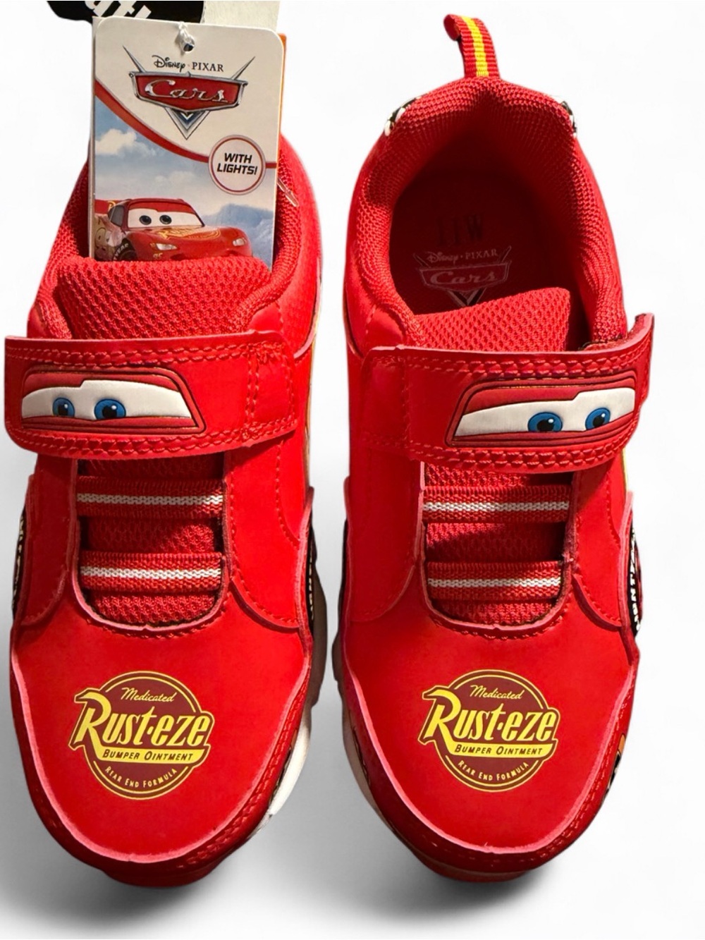 Disney Cars Lightning McQueen Red Kids Sneakers with Rust-eze Logo 11 toddler W